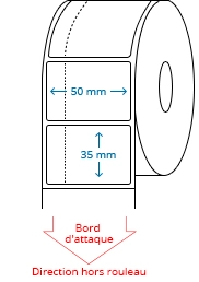 50 mm X 35 mm Étiquettes à rouleaux