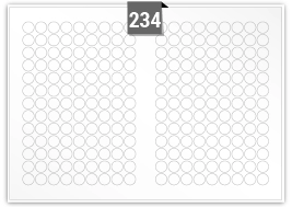 234 Circular Labels per SRA3 sheet 