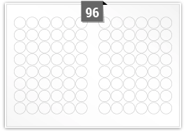 96 Circular Labels per SRA3 sheet 